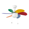 Faro Barcelona Palao Ceiling Fan with Light - Multi Coloured