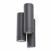 Faro Barcelona Steps Outdoor Up & Down Wall Light - Dark Grey