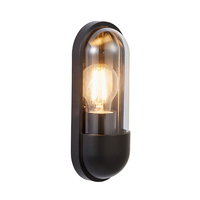 Forum Pilule Half Lantern Outdoor Wall Light - Black
