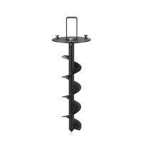 Garden 24 Outdoor Ground Screw - Black