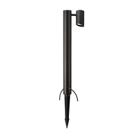Garden 24 Pole Cylinder LED Outdoor Bollard Light - Black
