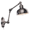 Grimstad Adjustable Wall Light with Plug - Antique Silver