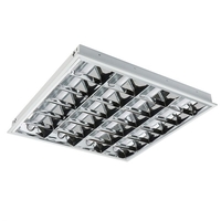 Knightsbridge Cool White 32W LED Ceiling Light with Cat2 Louvre - 600 x 600mm