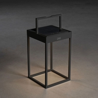 Konstsmide Portofino Solar LED Outdoor Lantern - Black