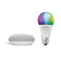 Ledvance Smart+ 9W White and Colour Selectable LED Dimmable Bluetooth GLS Bulb with Google Nest Mini Starter Kit - Screw Cap