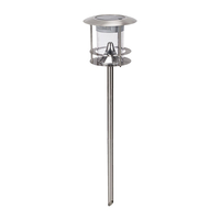 Lunar Solar LED Post Light with PIR Sensor - Stainless Steel