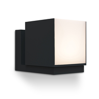 Lutec Cuba LED Outdoor Wall Light - Matt Black