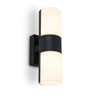 Lutec Cyra LED Outdoor Up & Down Wall Light - Matt Black