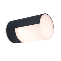 Lutec Cyra LED Outdoor Wall Light - Matt Black