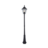 Lutec London Solar LED Lamp Post - Black