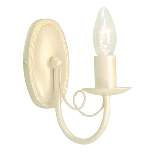 Minster 1 Light Wall Light - Ivory/Gold