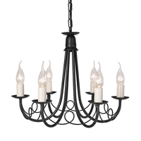 Minster 6 Light Dual Mount Ceiling Fitting - Black