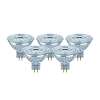 Osram 3.4W Cool White Dimmable LED MR16 Bulb - Flood Beam - Pack of 5