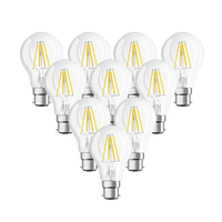 Osram 7W Warm White Dimmable LED Decorative Filament GLS Bulb - Bayonet Cap - Pack of 10