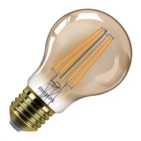 Philips Classic 8W Very Warm White LED Decorative Filament Gold GLS Bulb - Screw Cap