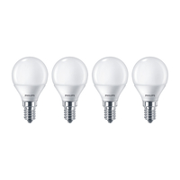 Philips CorePro 5W Warm White LED Golfball Bulb - Small Screw Cap - Pack of 4