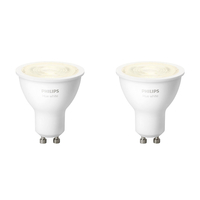 Philips Hue 5.2W Warm White LED Dimmable Bluetooth GU10 Bulb - Pack of 2