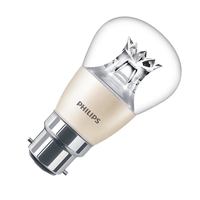 Philips Master Diamond Spark 5.5W Warm White LED DimTone Golfball Bulb - Bayonet Cap