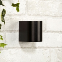 Searchlight Davy Outdoor Wall Light - Black