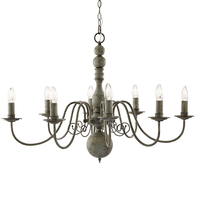 Searchlight Greythorne 8 Light Chandelier - Grey