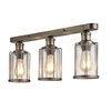 Searchlight Pipes 3 Light Semi-Flush Ceiling Light - Antique Brass