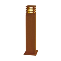 SLV Rusty Square 70 Outdoor Bollard Light - Rust Brown
