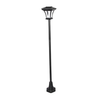 Suri Fawn Solar LED Lamp Post - Black
