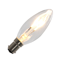 Tagra 3W Warm White Dimmable LED Curved Decorative Filament Candle Bulb - Small Bayonet Cap