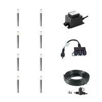Techmar Plug and Play - Silia LED Outdoor Bollard Light Kit - 8 Lights
