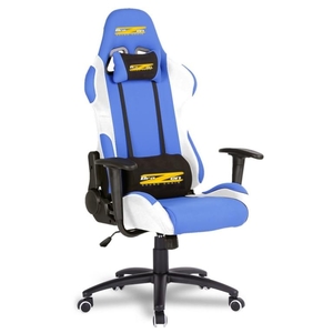 BraZen Shadow PRO Racing PC Racing Gaming Chair - BlueWhite