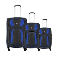 Set Of 3 Pieces Delancey Spinner Upright Softside - Blue