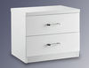 Lpd Flat Packed Novello White Gloss 2 Drawer Bedside Cabinet