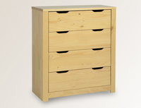 Seconique Flat Packed Eclipse Oak 4 Drawer Chest Of Drawers