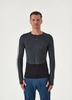 icebreaker 200 ZoneKnit L/S Crew - Jet Heather/Black/Metro - L