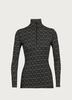 icebreaker 250 Vertex Alpine Geo Merino Long Sleeve Half Zip Top - Black/Snow - XS
