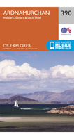 Ordnance Survey Ardnamurchan,  Moidart,  Sunart & Loch Shiel - OS Explorer 390 Map