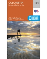 Ordnance Survey Colchester,  Harwich & Clacton-on-Sea - OS explorer 184 Map