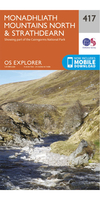 Ordnance Survey explorer 417: Monadhliath Mountains North & Strathdearn