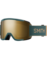 Smith Squad Spruce/Safari / ChromaPop Sun Black Gold Mirror + Yellow Goggles