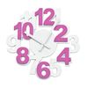 3D Style Wall Clock in Pink & White,  2200462