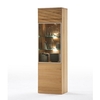 Amble Left Display Cabinet In Core Beech With 1 Door And LED