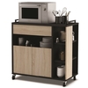 Swift Microwave Storage Cabinet In Gross Oak And Black