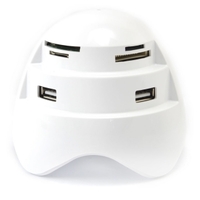4 Port White 3 in 1 USB 2.0 Network Hub with Combo and Multifunction Speaker