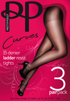 Pretty Polly Curves Ladder Resist Sheer Plus Size Tights (3pp)