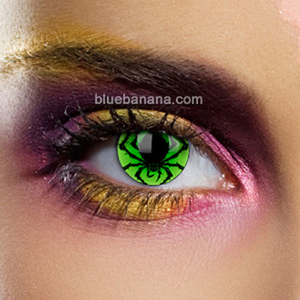 Edit 1 Year Poison Spider Design Eye Contact Inserts (Black/Green)