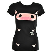 Goodie Two Sleeves Ninja Pig Print Skinny Fit T-Shirt