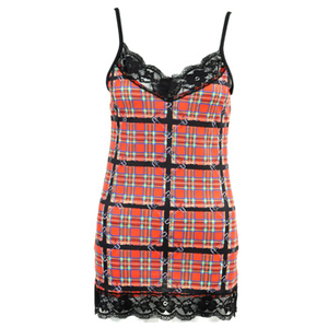 Insanity Tartan Design Vest Top (Red)