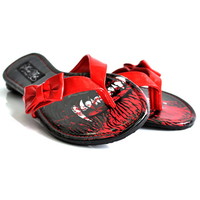 Iron Fist Wolfbeater Print Flip Flops (Black/Red)