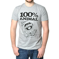 The Muppets 100% Animal Print T Shirt (Grey)