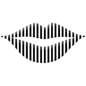 Trendy Wraps Stripe Design Lip Wrap (Black/White)